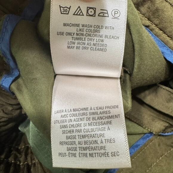 Elevenses Pants Womens 14 Green Cargo Joggers Elastic Waist Zip Ankle Pockets - Picture 16 of 16